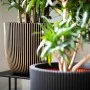 Capi Groove Blumentopf schwarz 43x41 cm von Capi, Töpfe und Pflanzgefäße - Ref: Foro24-445489, Preis: 96,45 €, Rabatt: %