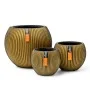 Capi Juego de jarrones redondos Groove 3 piezas dorado de Capi, Maceteros y jardineras - Ref: Foro24-445502, Precio: 38,20 €,...