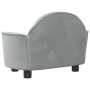 Cama para perros de terciopelo gris claro 66x40x45 cm en Camas para perros | Comprar online en Foru.es