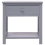 Mesitas de noche 2 unidades madera de Paulownia gris 40x29x42cm de vidaXL, Mesitas de noche - Ref: Foro24-284051, Precio: 64,...