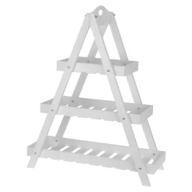 ProGarden Triangular 3-level white MDF shelf by ProGarden, Pot stands - Ref: Foro24-442202, Price: 45,73 €, Discount: %