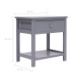 Mesitas de noche 2 unidades madera de Paulownia gris 40x29x42cm de vidaXL, Mesitas de noche - Ref: Foro24-284051, Precio: 64,...