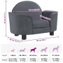 Cama para perros de terciopelo gris oscuro 66x40x45 cm en Camas para perros | Comprar online en Foru.es