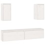 Muebles para TV 4 piezas madera maciza de pino blanco de vidaXL, Muebles TV - Ref: Foro24-3100170, Precio: 197,54 €, Descuent...