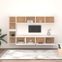 Muebles para TV 6 piezas madera maciza de pino blanco de vidaXL, Muebles TV - Ref: Foro24-3100235, Precio: 309,75 €, Descuent...