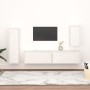 Muebles para TV 4 piezas madera maciza de pino blanco de vidaXL, Muebles TV - Ref: Foro24-3100230, Precio: 228,45 €, Descuent...