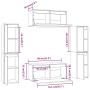 Muebles para TV 6 piezas madera maciza de pino blanco de vidaXL, Muebles TV - Ref: Foro24-3100265, Precio: 279,92 €, Descuent...