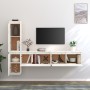 Muebles para TV 4 piezas madera maciza de pino blanco de vidaXL, Muebles TV - Ref: Foro24-3100280, Precio: 207,31 €, Descuent...
