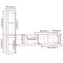 Muebles para TV 4 piezas madera maciza de pino blanco de vidaXL, Muebles TV - Ref: Foro24-3100280, Precio: 207,31 €, Descuent...