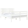 Estructura de cama madera maciza pino blanco 120x190 cm de vidaXL, Camas y somieres - Ref: Foro24-3104254, Precio: 147,43 €, ...