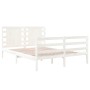Estructura de cama madera maciza pino blanco 120x190 cm de vidaXL, Camas y somieres - Ref: Foro24-3104254, Precio: 147,43 €, ...