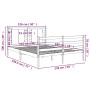 Estructura de cama madera maciza pino blanco 120x190 cm de vidaXL, Camas y somieres - Ref: Foro24-3104254, Precio: 147,43 €, ...
