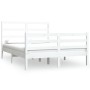 Estructura de cama madera maciza pino blanco 120x190 cm de vidaXL, Camas y somieres - Ref: Foro24-3104977, Precio: 135,14 €, ...