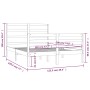 Estructura de cama madera maciza pino blanco 120x190 cm de vidaXL, Camas y somieres - Ref: Foro24-3104977, Precio: 135,14 €, ...
