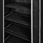 Zapatero de tela con cubierta negro 58x28x106 cm de vidaXL, Zapateros y organizadores de calzado - Ref: Foro24-240503, Precio...