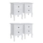 Mesitas de noche 4 unidades con 2 cajones MDF blancas de vidaXL, Mesitas de noche - Ref: Foro24-276039, Precio: 373,09 €, Des...
