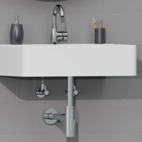 SCHÜTTE Sifón de lavabo de diseño cromado de SCHÜTTE, Válvulas de fontanería - Ref: Foro24-446558, Precio: 43,63 €, Descuento: %