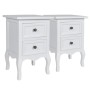 Mesitas de noche 4 unidades con 2 cajones MDF blancas de vidaXL, Mesitas de noche - Ref: Foro24-276039, Precio: 373,09 €, Des...