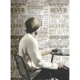 Noordwand Papel pintado Friends & Coffee Words and Letters metal beige de Noordwand, Papel pintado - Ref: Foro24-444835, Prec...