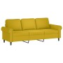 Juego de sofás con cojines 3 piezas terciopelo amarillo en Sofás | Comprar online en Foru.es