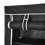 Zapatero de tela con cubierta negro 57x29x162 cm de vidaXL, Zapateros y organizadores de calzado - Ref: Foro24-240491, Precio...