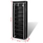 Zapatero de tela con cubierta negro 57x29x162 cm de vidaXL, Zapateros y organizadores de calzado - Ref: Foro24-240491, Precio...