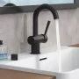 SCHÜTTE Grifo monomando lavabo CORNWALL con maneta lateral negro mate de SCHÜTTE, Grifos - Ref: Foro24-446545, Precio: 95,05 ...