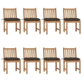 Gartenstühle 8 Einheiten aus massivem Teakholz mit Kissen von vidaXL, Gartenstühle - Ref: Foro24-3073165, Preis: 891,98 €, Ra...