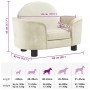 Cama para perros de terciopelo crema 66x40x45 cm en Camas para perros | Comprar online en Foru.es