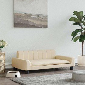 Cama para perros de tela crema 90x53x30 cm en Camas para perros | Comprar online en Foru.es