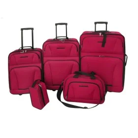 Juego de maletas de viaje 5 piezas rojo de vidaXL, Maletas - Ref: Foro24-90155, Precio: 116,22 €, Descuento: %