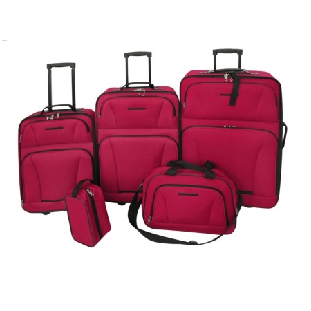 Juego de maletas de viaje 5 piezas rojo de vidaXL, Maletas - Ref: Foro24-90155, Precio: 117,08 €, Descuento: %