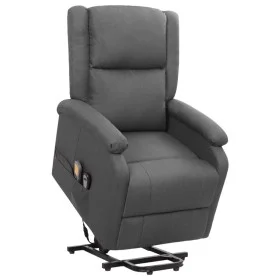 Sillón de masaje elevable tela gris oscuro de vidaXL, Sillones de masaje eléctricos - Ref: Foro24-329710, Precio: 394,39 €, D...