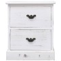 Mesita de noche madera de Paulownia blanco 38x28x45 cm de vidaXL, Mesitas de noche - Ref: Foro24-284060, Precio: 67,48 €, Des...