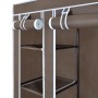 Armario de tela compartimentos y varillas marrón 45x150x176cm de vidaXL, Armarios roperos - Ref: Foro24-240496, Precio: 59,01...