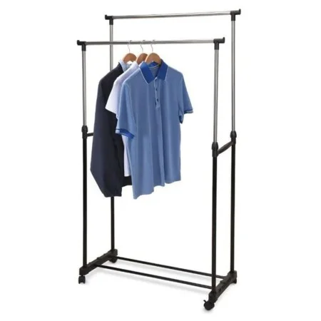 Storage solutions Perchero con dos barras y ruedas 80x42x(90-160) cm de Storage solutions, Organizadores de vestidores y perc...