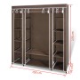 Armario de tela compartimentos y varillas marrón 45x150x176cm de vidaXL, Armarios roperos - Ref: Foro24-240496, Precio: 59,01...