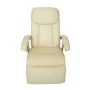 Sillón de masaje de cuero sintético blanco crema de vidaXL, Sillones de masaje eléctricos - Ref: Foro24-240065, Precio: 268,5...