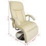 Sillón de masaje de cuero sintético blanco crema de vidaXL, Sillones de masaje eléctricos - Ref: Foro24-240065, Precio: 268,5...