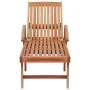 Sun loungers with table and cushion 2 units solid teak wood by vidaXL, Loungers - Ref: Foro24-3073171, Price: 608,78 €, Disco...