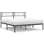 Estructura de cama con cabecero metal negro 120x200 cm de vidaXL, Camas y somieres - Ref: Foro24-372275, Precio: 86,53 €, Des...