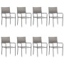 Set de comedor jardín 9 pzas ratán sintético gris antracita de vidaXL, Conjuntos de jardín - Ref: Foro24-3072510, Precio: 443...
