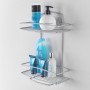 Metaltex Estantería de ducha de 2 niveles Onda plateado de Metaltex, Bandejas de bañera - Ref: Foro24-443452, Precio: 22,40 €...