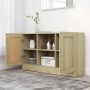 Aparador madera contrachapada color roble Sonoma 120x30,5x70 cm de vidaXL, Aparadores - Ref: Foro24-802780, Precio: 95,74 €, ...