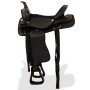 Montura occidental, cabezada y pechera cuero real 17" negra de vidaXL, Monturas - Ref: Foro24-91354, Precio: 261,54 €, Descue...