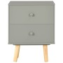 Mesitas de noche 2 unidades madera maciza pino gris 40x30x50 cm de vidaXL, Mesitas de noche - Ref: Foro24-285227, Precio: 107...