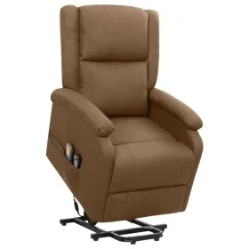 Sillón de masaje elevable de tela marrón de vidaXL, Sillones de masaje eléctricos - Ref: Foro24-329713, Precio: 380,70 €, Des...
