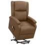 Sillón de masaje elevable de tela marrón de vidaXL, Sillones de masaje eléctricos - Ref: Foro24-329713, Precio: 380,70 €, Des...