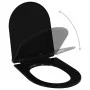 Toilet lid soft close and quick release black by vidaXL, Toilet and bidet seats - Ref: Foro24-145018, Price: 31,02 €, Discoun...