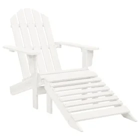 Silla de jardín con otomana madera blanca by vidaXL, Garden chairs - Ref: Foro24-40859, Price: 85,69 €, Discount: %